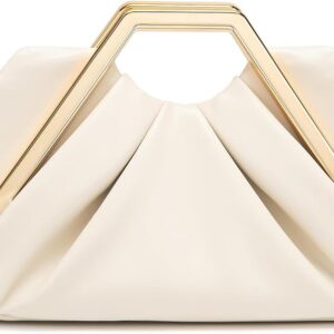 myfriday Women's Elegant Ruched Clutch Purse, Soft Dumpling Evening Purse Handbags for Wedding Prom Party Formal Events